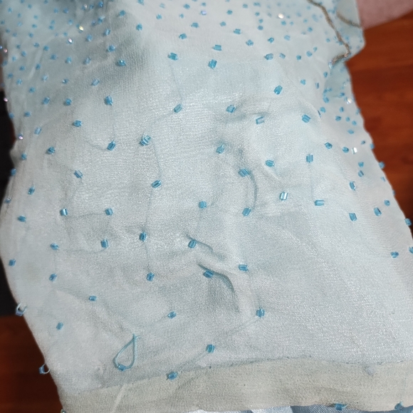 Aurora Formals Gown size 20 (reposhed) Blue hombre effect w/ iridescent beads - Picture 11 of 16